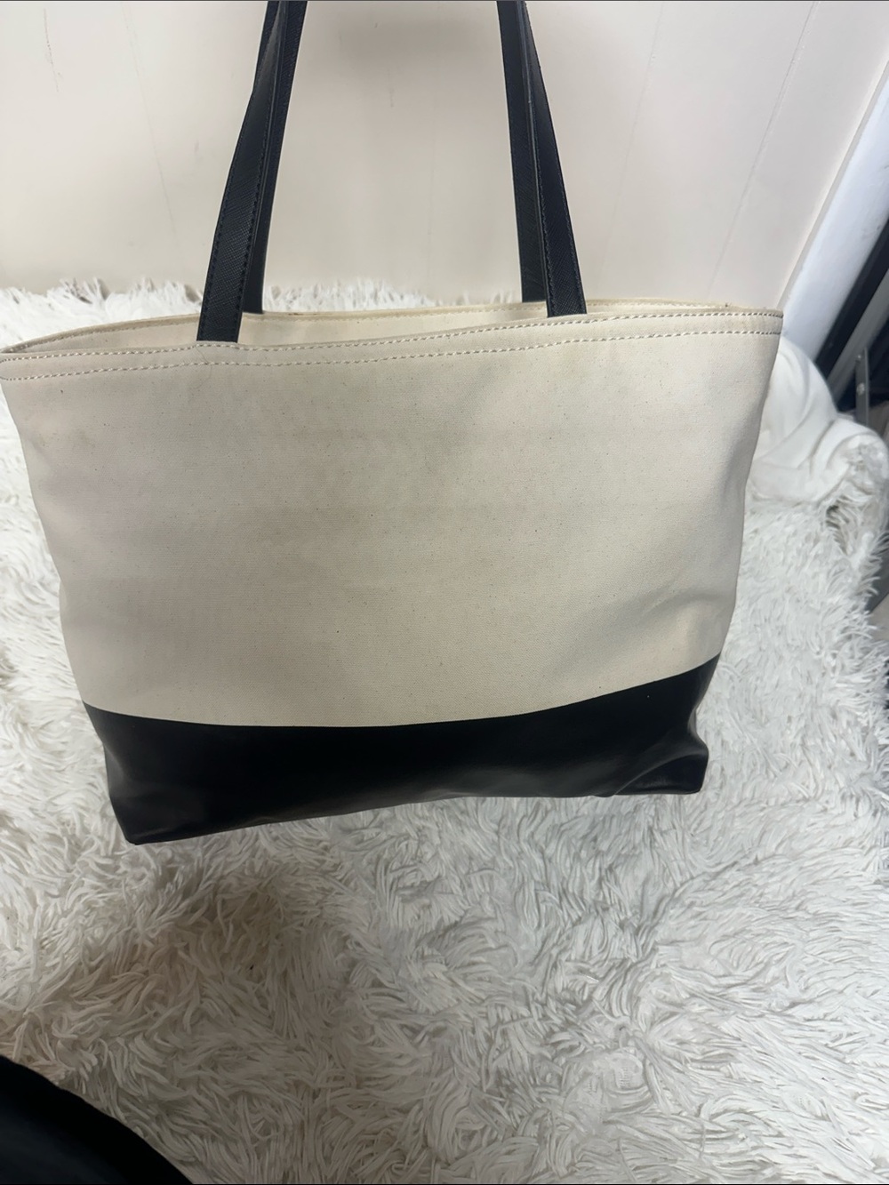 Kate Spade Imagination Monsters Party Francis Tote Bag Canvas Leather - Rare - Picture 4 of 16